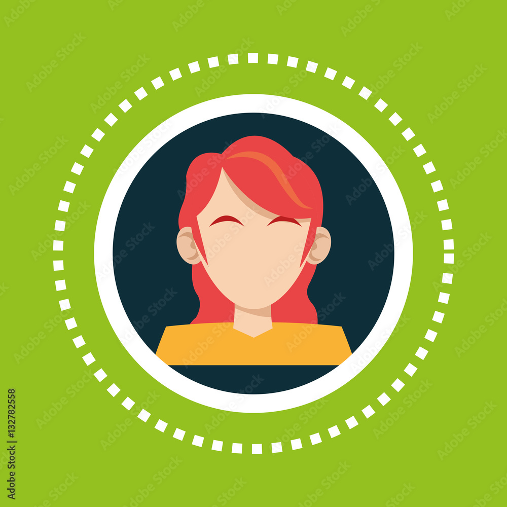 character girl red hair social media vector illustration eps 10 character girl red hair social media vector illustration eps 10