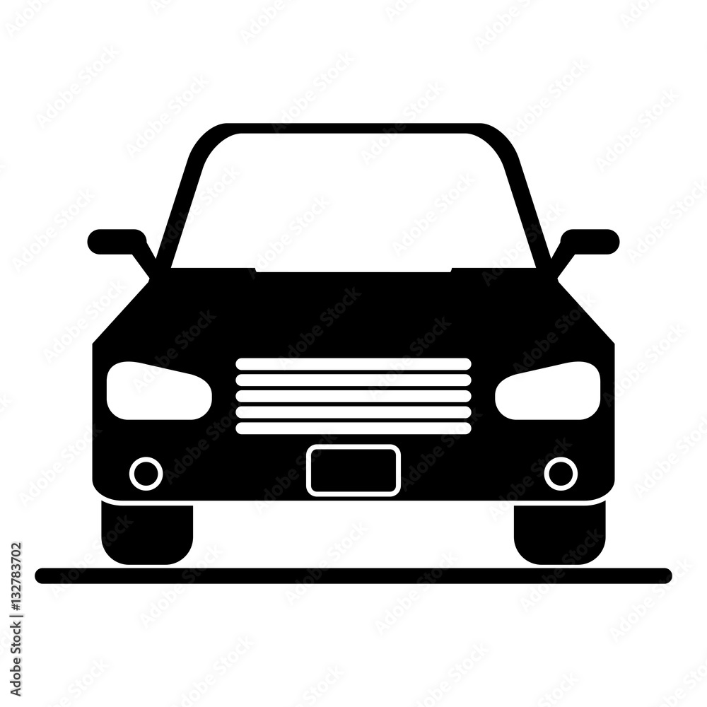 Obraz premium silhouette car sedan vehicle transport icon vector illustration eps 10