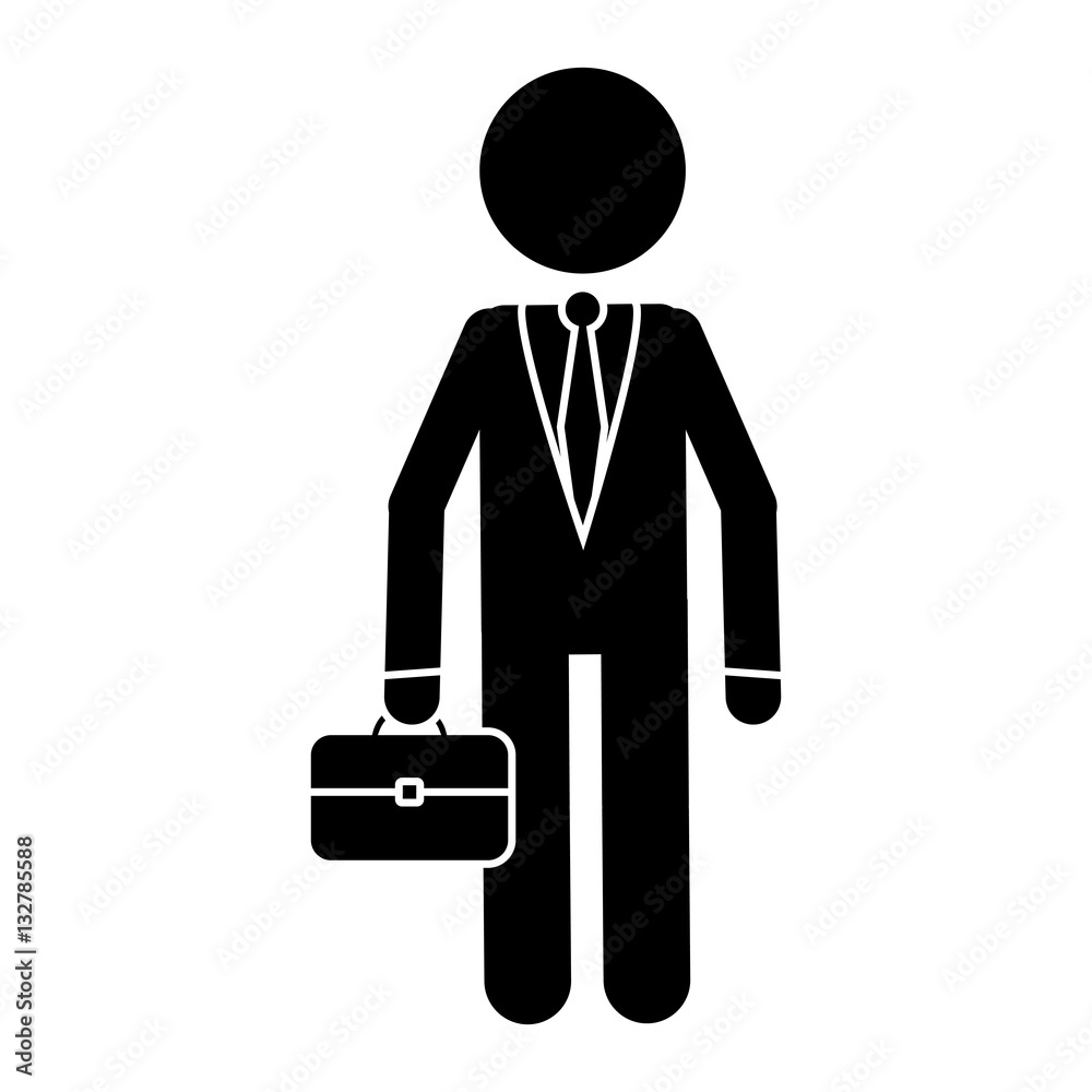 silhouette character business man with suit portfolio vector illustration eps 10 silhouette character business man with suit portfolio vector illustration eps 10