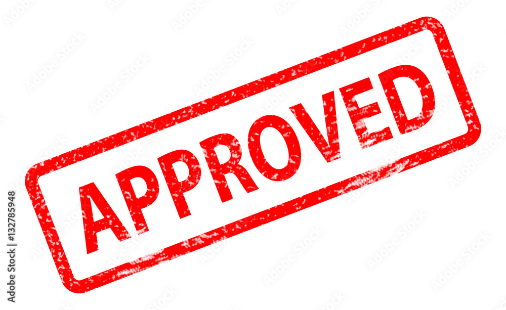 approved stamp on white background. approved stamp sign. Stock Photo