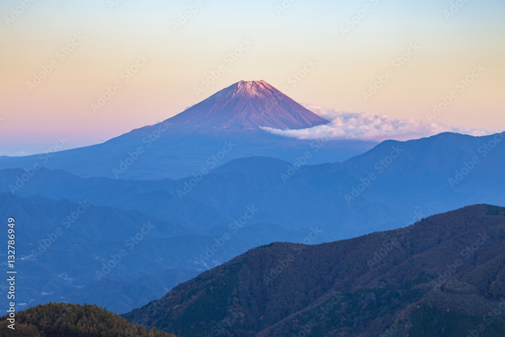 夕暮れの富士山 夕暮れの富士山