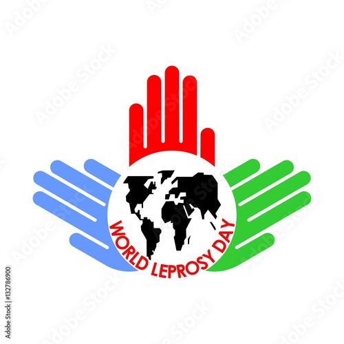 World leprosy day logo vector photo