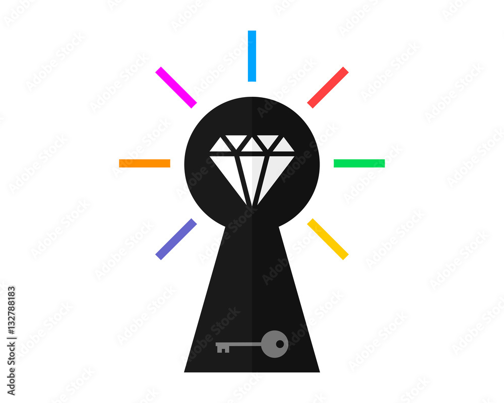 diamond keyhole Stock Vector | Adobe Stock