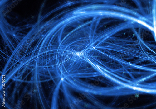 abstract blue wavy lines background