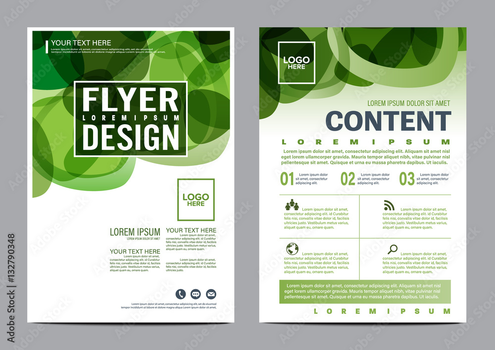 Greenery Brochure Layout design template. Annual Report Flyer Leaflet cover Presentation Modern background. illustration vector in A4 size Greenery Brochure Layout design template. Annual Report Flyer Leaflet cover Presentation Modern background. illustration vector in A4 size