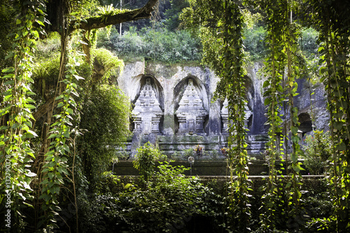 Bali temple gunung kawi in jungle  photo