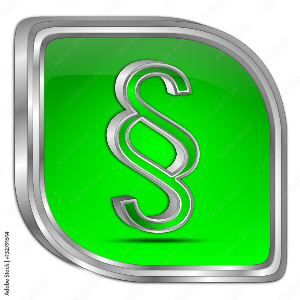 Law paragraph button - 3D illustration Law paragraph button - 3D illustration