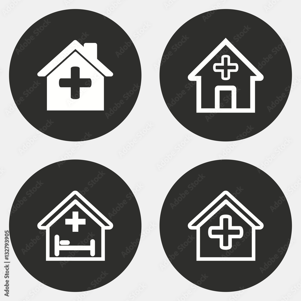 Hospital - vector icon.