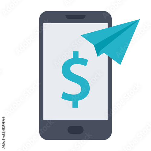 Concept of smartphone for mobile money transfer