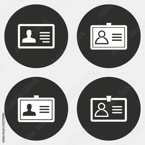 Identification card - vector icon.