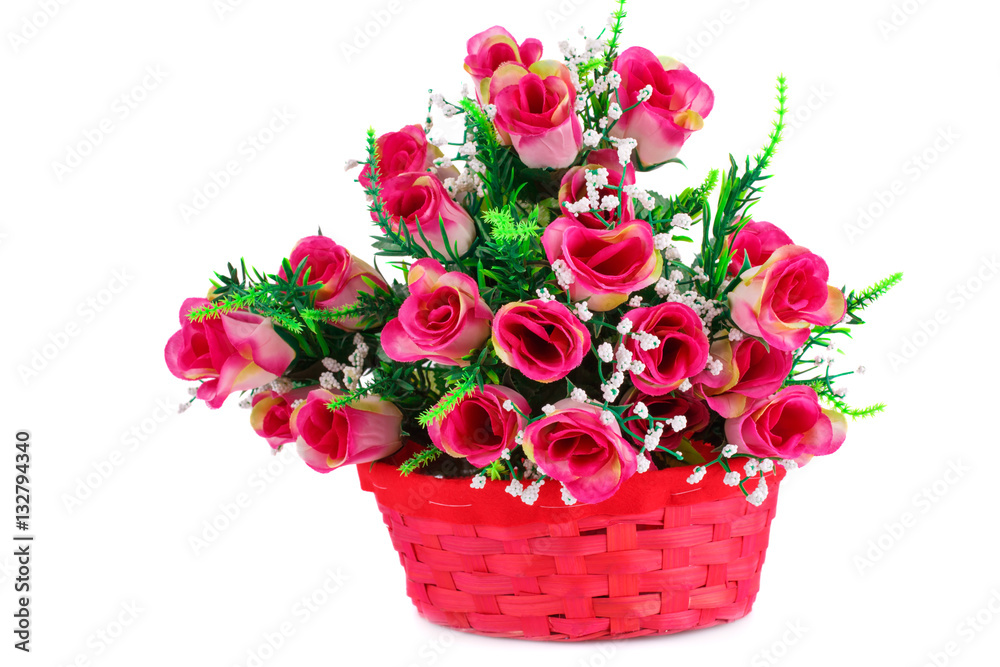 Roses in basket