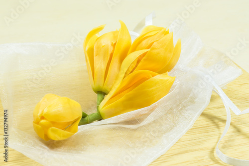 Fragrant yellow flowers refreshing.