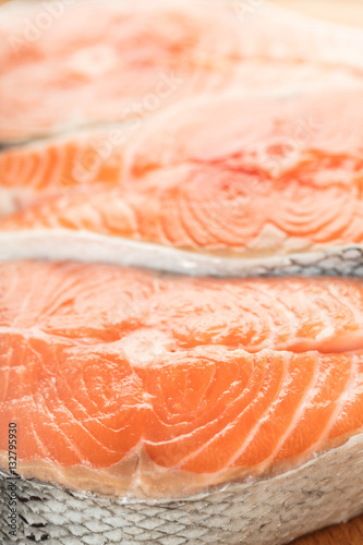 salmon meat close-up