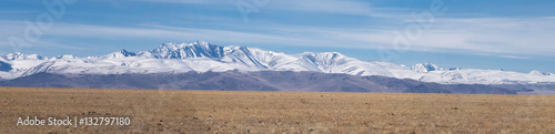Mountains, the steppe and the sky