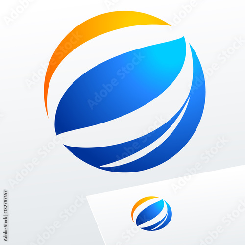 Abstract colorful vector logo for Business, Tourism, Travel