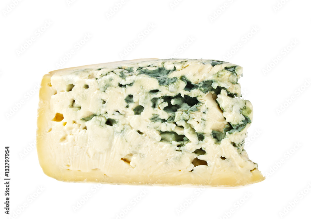 Blue cheese isolated on a white background