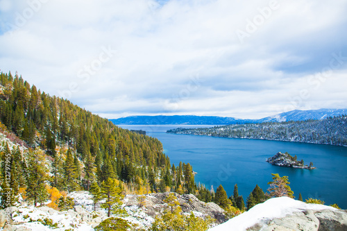 Lake Tahoe Island Mountain View