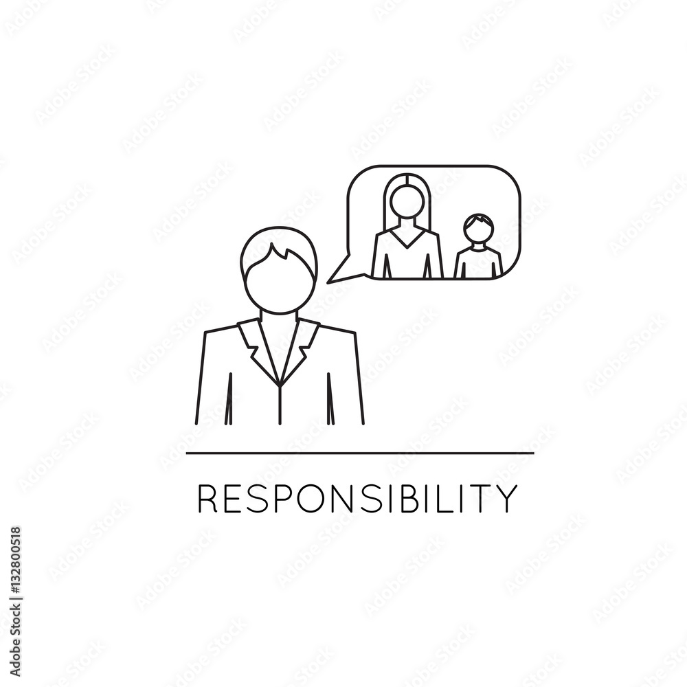Responsibility line icon Responsibility line icon