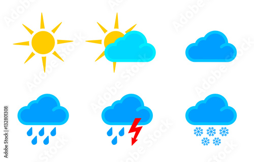 zestaw ikon pogodowych
