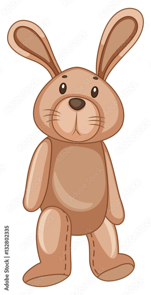 Obraz premium Rabbit toy on white background