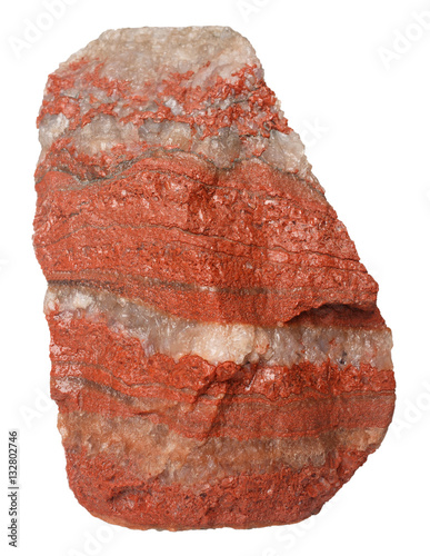 The stone of potash salt is isolated on a white background photo