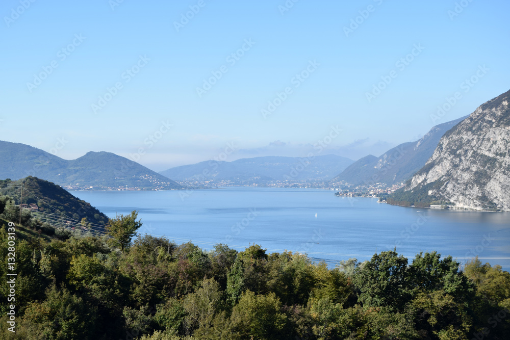 Lake Iseo between Brescia pre-Alps - Italy