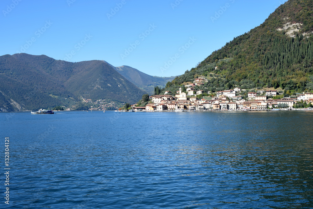 The town of Peschiera to Montisola on Lake Iseo