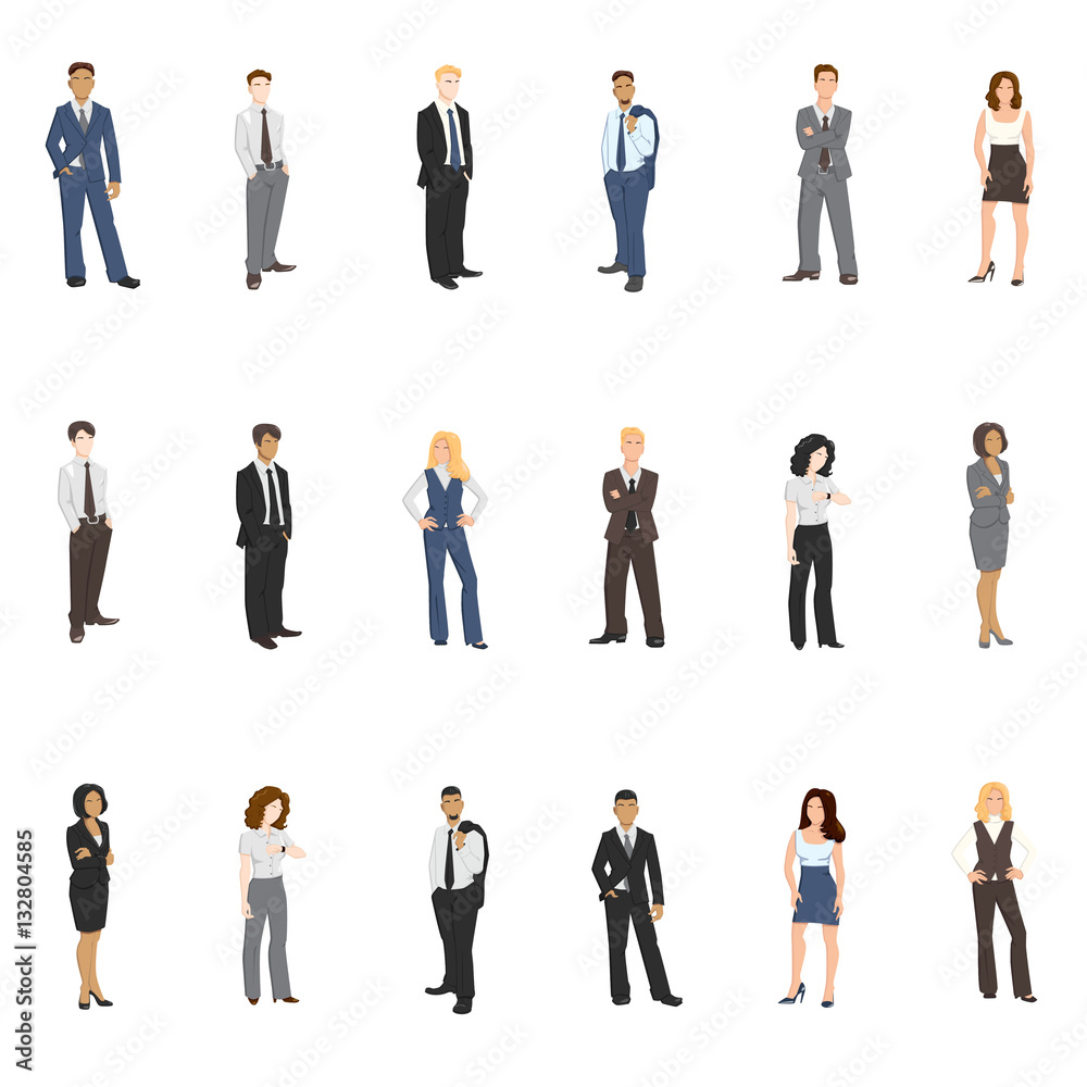 Collection illustrations of business people Collection illustrations of business people