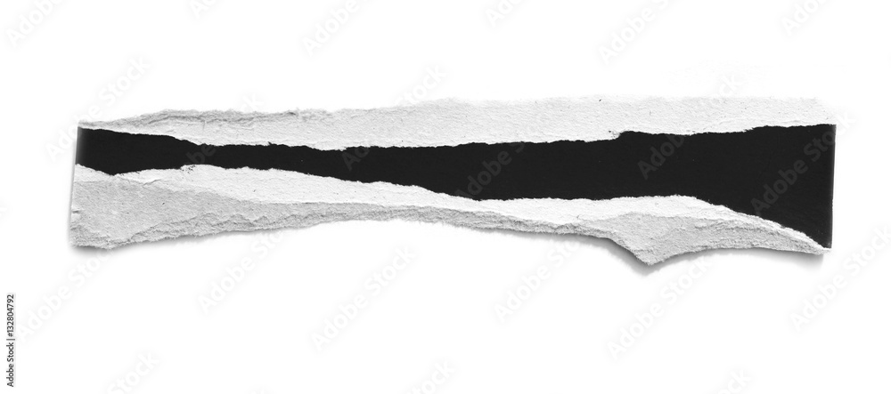 Fototapeta premium black ripped paper on white
