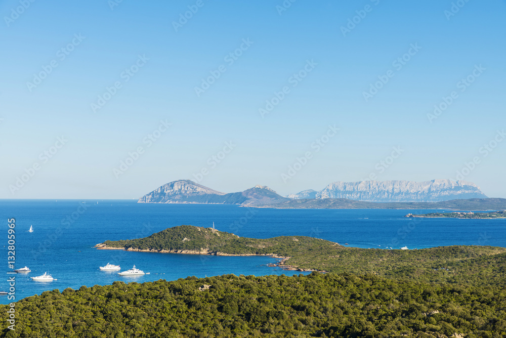 Overview of Porto Cervo in Costa Smeralda in Sardinia, Italy