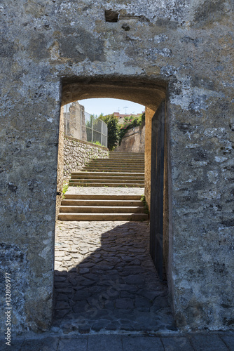 Street of the old town of Alghero  Sardinia  Italy