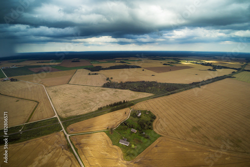 Summer aftenoon in latvian countryside. photo