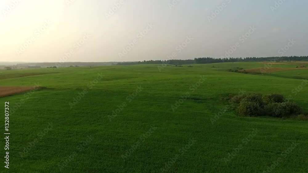 Flight Beyond Gravel Road In Countryside With Rotation Flight Beyond Gravel Road In Countryside With Rotation