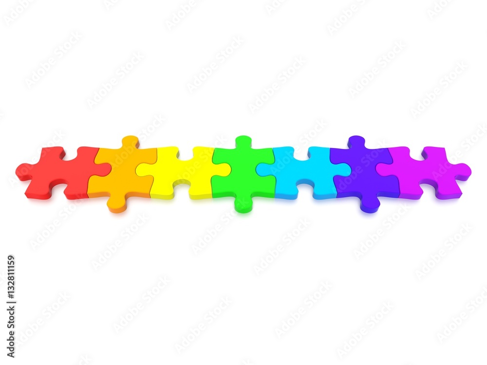 3D rendered Jigsaw Puzzle concept, depicting teamwork and connection 3D rendered Jigsaw Puzzle concept, depicting teamwork and connection