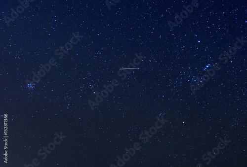 Orion  Pleiades and shooting star at Terrigal Australia.