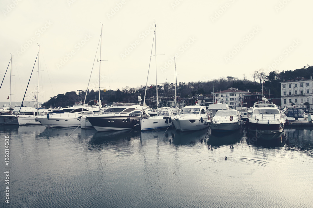 A winter day with boats and harbor