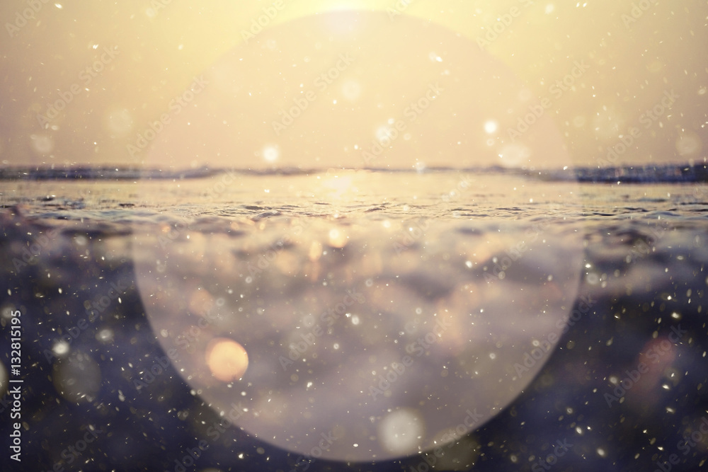 Naklejka premium abstract texture circle sea summer sunset surf