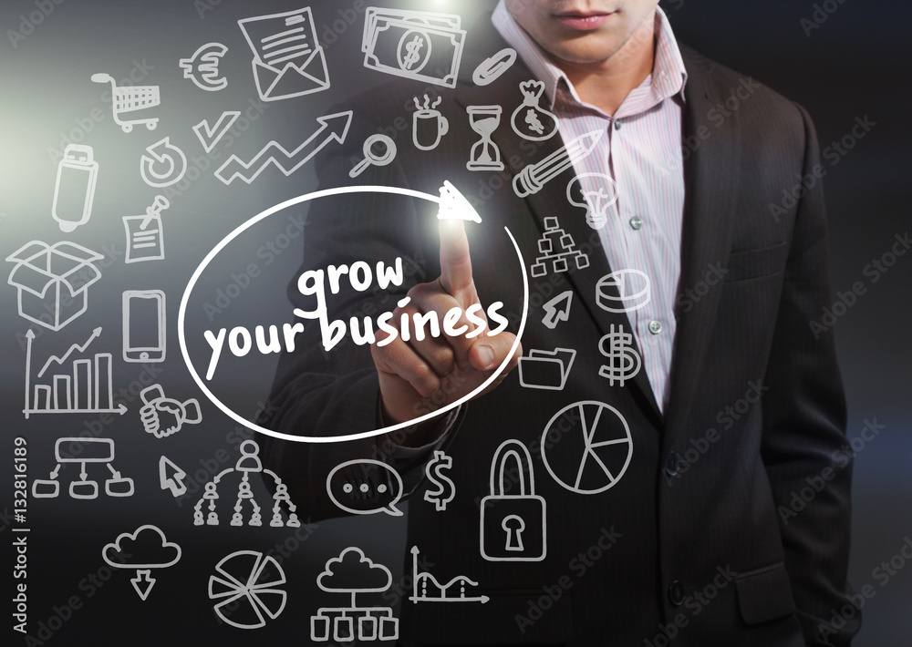 Business, Technology, Internet and network concept. Business man Business, Technology, Internet and network concept. Business man