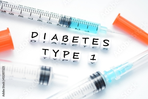 Type 1 diabetes concept suggested by insulin syringe photo