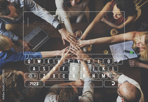 Εκτύπωση καμβά Keyboard Keypad Global Communications Connection Concept