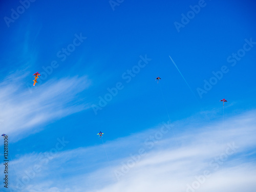 flying colourfull kites