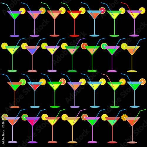 martini vector alcohol glass liquid drink cocktail
