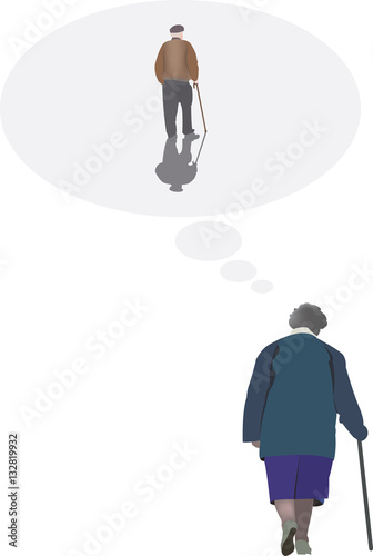 persone anziane pensano ad una persona cara