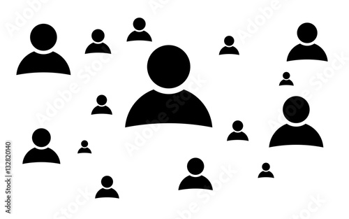 Viele Avatare - Silhouetten