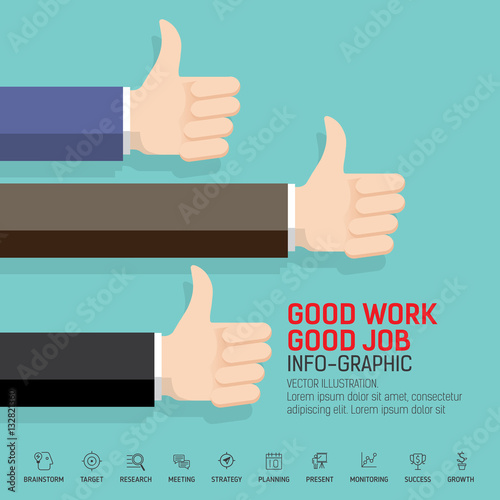 Like icon. Businessman hand thumbs up concept on green background. Use for business, marketing, creative, web design and graphics. Vector, Background. Graphic inspire to drive your business project