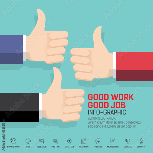 Like icon. Businessman hand thumbs up concept on green background. Use for business, marketing, creative, web design and graphics. Vector, Background. Graphic inspire to drive your business project