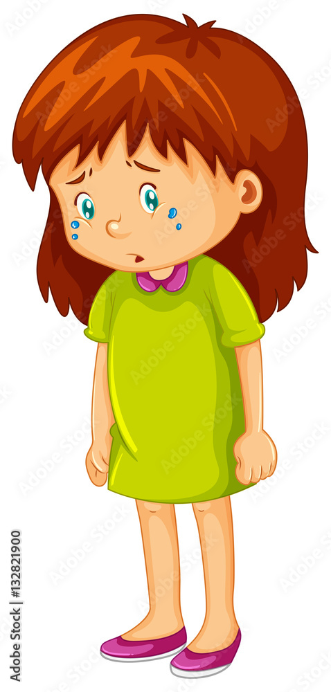 Sad little girl crying Sad little girl crying