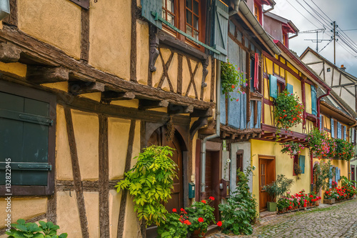 Street in Eguisheim, Alsace, France
