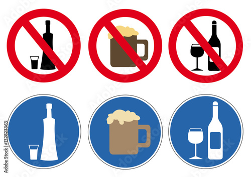 Schildersammlung Alkohol