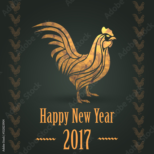 Rooster Chinese new year 2017 Green